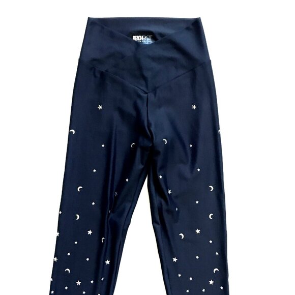 Beach Riot Celestial Leggings Womens Small Black High Rise Moon Stars Sparkle - Picture 2 of 9